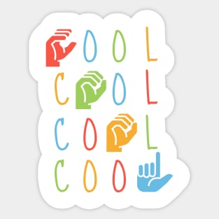 ASL Cool- American Sign Language Alphabet Sticker